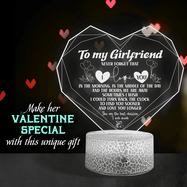 Giftrry Girl's Gift Romantic Gifts for Girlfriend, to My Girlfriend  Engraved Night Light, I Love You Gifts for Her - Walmart.com