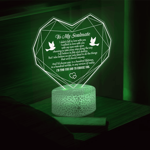 Heart Led Light - Family - To My Soulmate - I'd Choose You In Any Version Of Reality - Auglca13003 - Gifts Holder