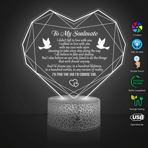 Heart Led Light - Family - To My Soulmate - I'd Choose You In Any Version Of Reality - Auglca13003 - Gifts Holder