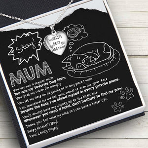 Heart Locket Necklace - Dog - To My Dog Mum - Happy Mother's Day! - Augnzm19006 - Gifts Holder