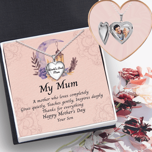 Heart Locket Necklace - Family - From Son - To My Mum - Happy Mother's Day - Augnzm19002 - Gifts Holder