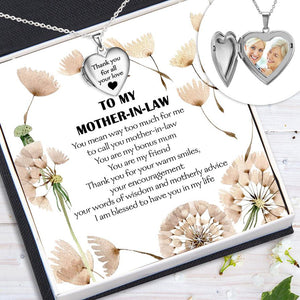 Heart Locket Necklace - Family - To My Mother-In-Law - Thank You For Your Warm Smiles - Augnzm19005 - Gifts Holder