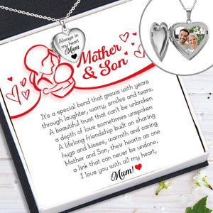 Heart Locket Necklace - Family - To My Mum - I Love You With All My Heart - Augnzm19014 - Gifts Holder