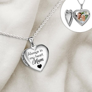 Heart Locket Necklace - Family - To My Mum - I Love You With All My Heart - Augnzm19014 - Gifts Holder