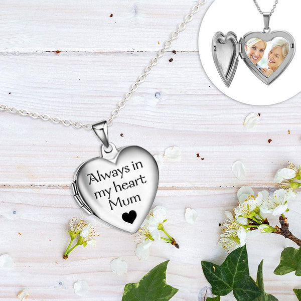 Heart Locket Necklace - Family - To My Mum - Forever In My Heart - Aug -  Gifts Holder