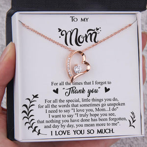 Heart Necklace - To My Mom - For All The Times That For Got To "Thank You" - Augnr19001 - Gifts Holder