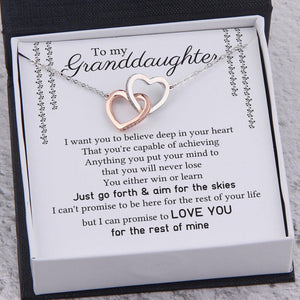 Interlocked Heart Necklace - To My Granddaughter - I Want You To Believe Deep In Your Heart - Augnp23001 - Gifts Holder