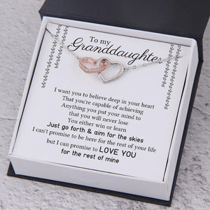 Interlocked Heart Necklace - To My Granddaughter - I Want You To Believe Deep In Your Heart - Augnp23001 - Gifts Holder