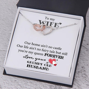 Interlocked Heart Necklace - To My Wife - You Are My Queen Forever - Augnp15001 - Gifts Holder