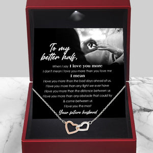 Interlocked Heart Necklace - Wedding - To My Future Wife - I Love You The Most - Augnp25004 - Gifts Holder