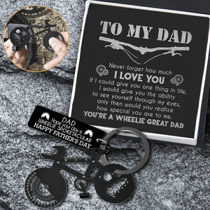 Jet Black Cycling Multi-tool Keychain - Cycling - To My Dad - You Are A Wheelie Great Dad - Augkzo18003 - Gifts Holder