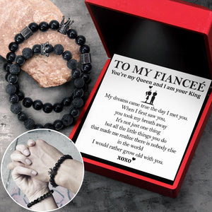 King & Queen Couple Bracelets - Family - To My Fianceé - I Would Rather Grow Old With You - Augbae25003 - Gifts Holder