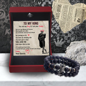 King & Queen Couple Bracelets - Skull - To My Man - Love, Your Queen - Augbae26009 - Gifts Holder