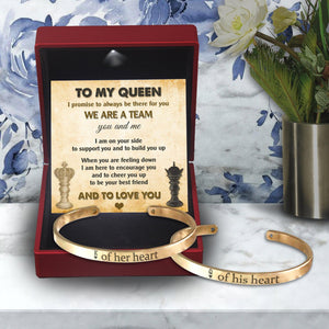 King & Queen Couple Bracelets - Skull - To My Queen - I Promise To Always Be There For You - Augbt13011 - Gifts Holder