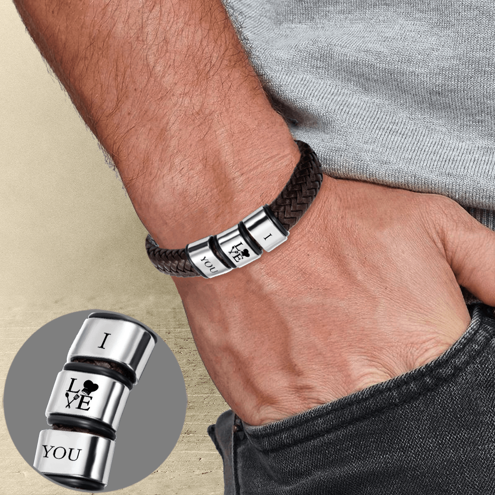 Leather Bracelet - Cooking - To My Husband - I Love You - Augbzl14017 -  Gifts Holder