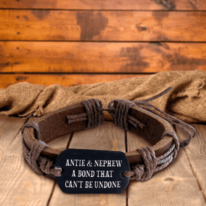 Leather Cord Bracelet - Family - To My Nephew - You Only Fail When You Stop Trying - Augbr27003 - Gifts Holder