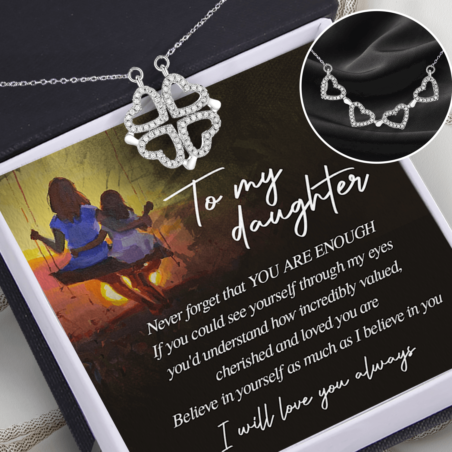 Lucky Necklace - Family - To My Daughter - Believe In Yourself As Much As I Believe In You - Augnng17001 - Gifts Holder