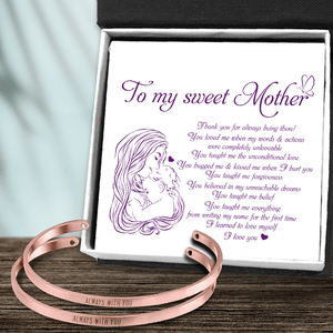 Mother Daughter Bracelets - Family - To My Sweet Mother - You Taught Me Everything - Augbt19015 - Gifts Holder