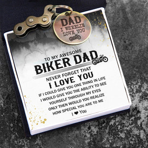 Motocross Keychain - Biker - To My Biker Dad - I Love You - Augkbf18002 - Gifts Holder