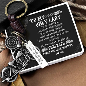 Motorcycle Keychain - Biker - To My Lady - I Love You - Augkx13004 - Gifts Holder