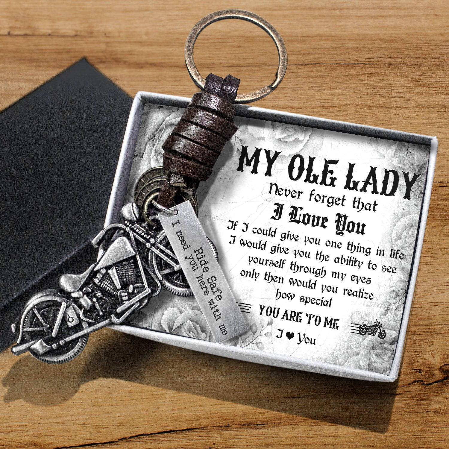 Motorcycle Keychain - Biker - To My Ole Lady - Never Forget That I Love You - Augkx13002 - Gifts Holder