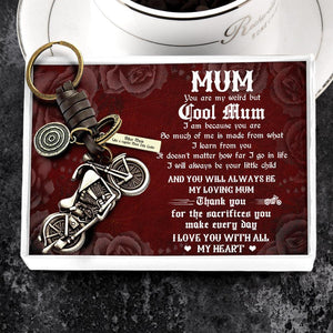 Motorcycle Keychain - To Mum - I Love You With All My Heart - Augkx19005 - Gifts Holder