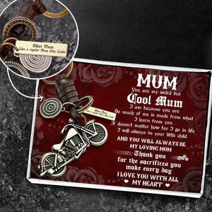 Motorcycle Keychain - To Mum - I Love You With All My Heart - Augkx19005 - Gifts Holder