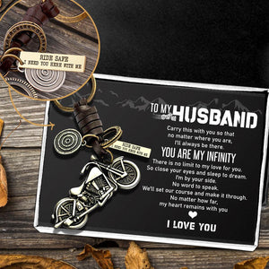 Motorcycle Keychain - To My Husband - You Are My Infinity - Augkx14002 - Gifts Holder