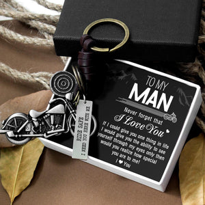 Motorcycle Keychain - To My Man - Ride Safe I Need You Here With Me - Augkx26001 - Gifts Holder