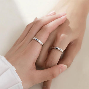 Mountain Sea Couple Promise Ring - Adjustable Size Ring - Fishing - To My Girlfriend - How Special You Are To Me - Augrlj13007 - Gifts Holder