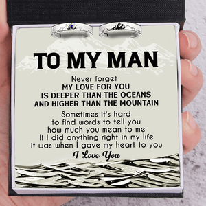 Mountain Sea Couple Promise Ring - Family - To My Man - I Love You - Augrlj26010 - Gifts Holder