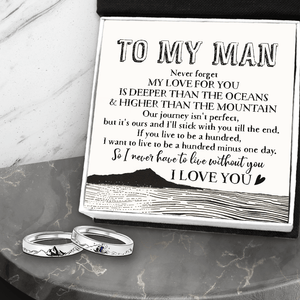 Mountain Sea Couple Promise Ring - Family - To My Man - I Never Have To Live Without You - Augrlj26011 - Gifts Holder