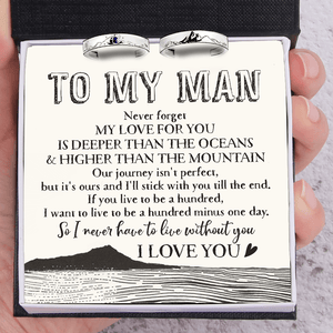 Mountain Sea Couple Promise Ring - Family - To My Man - I Never Have To Live Without You - Augrlj26011 - Gifts Holder