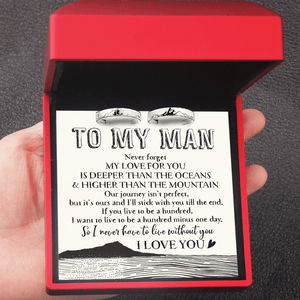 Mountain Sea Couple Promise Ring - Family - To My Man - I Never Have To Live Without You - Augrlj26011 - Gifts Holder