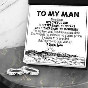 Mountain Sea Couple Promise Ring - Family - To My Man - You Complete Me And Make Me A Better Person - Augrlj26012 - Gifts Holder