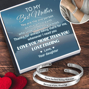 Mum & Daughter Bracelets - Fishing - To My Mum - Love You More Than You Love Fishing - Augbt19011 - Gifts Holder