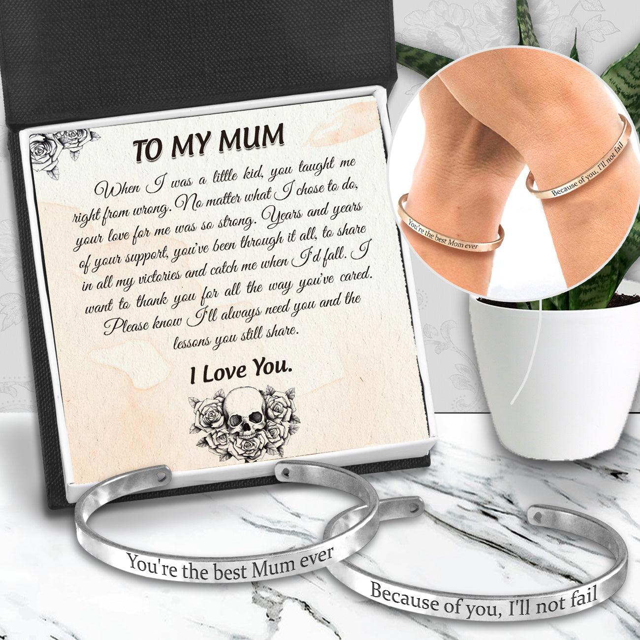 Mum & Daughter Bracelets - Skull - To My Mum - I Love You - Augbt19008 - Gifts Holder