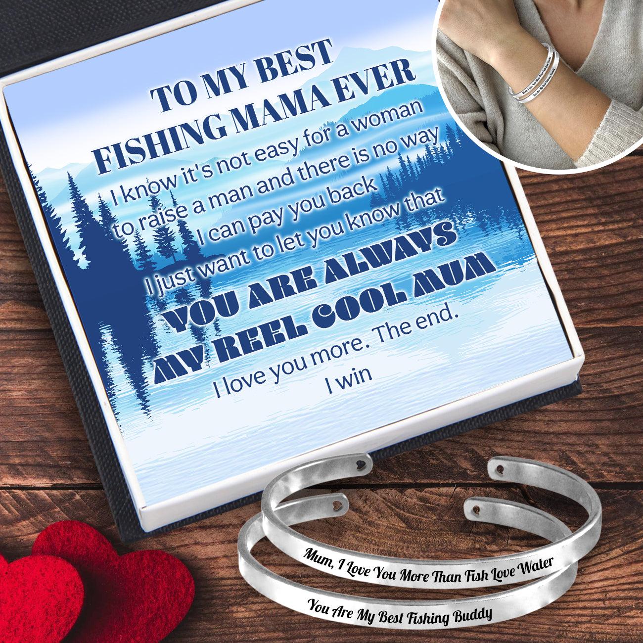 Mum & Son Bracelets - Fishing - To My Mum - I Love You More Than Fish Love Water - Augbt19012 - Gifts Holder