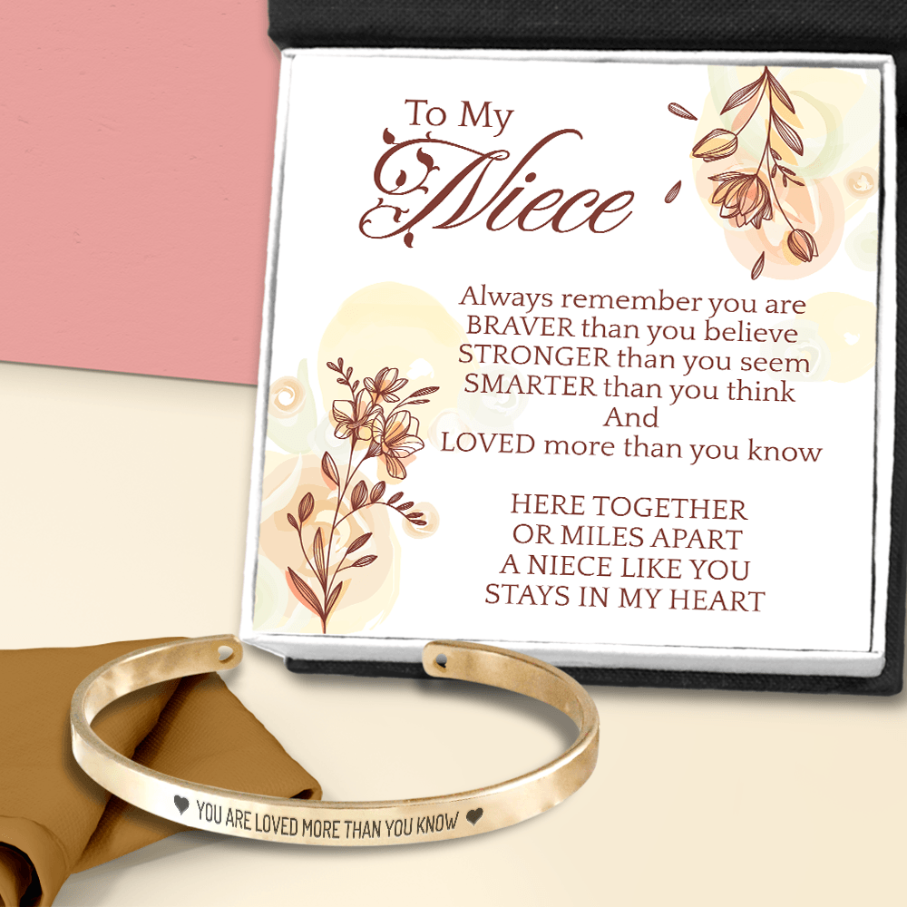 Niece Bracelet - Family - To My Niece - Braver Than You Believe - Augbzf28002 - Gifts Holder