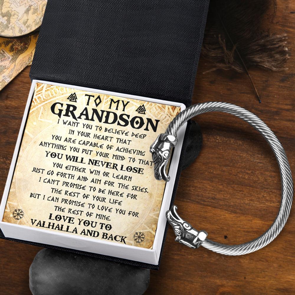 Norse Dragon Bracelet - Viking - To My Grandson - You Will Never Lose - Augbzi22001 - Gifts Holder