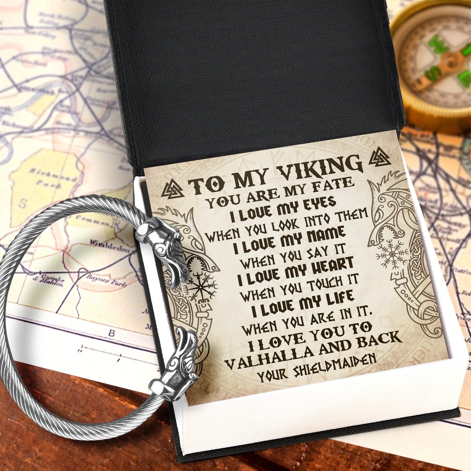 Norse Dragon Bracelet - Viking - To My Husband - I Love You To Valhalla And Back - Augbzi14004 - Gifts Holder