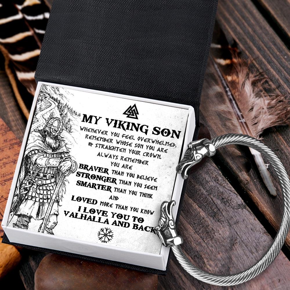 Norse Dragon Bracelet - Viking - To My Son - I Love You To Valhalla And Back - Augbzi16005 - Gifts Holder