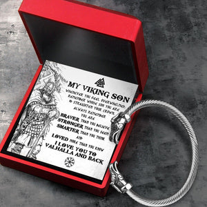 Norse Dragon Bracelet - Viking - To My Son - I Love You To Valhalla And Back - Augbzi16005 - Gifts Holder