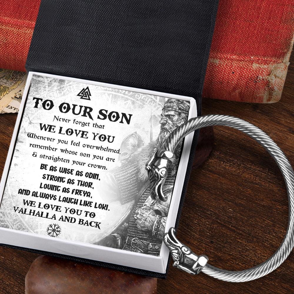 Norse Dragon Bracelet - Viking - To Our Son - We Love You - Augbzi16001 - Gifts Holder