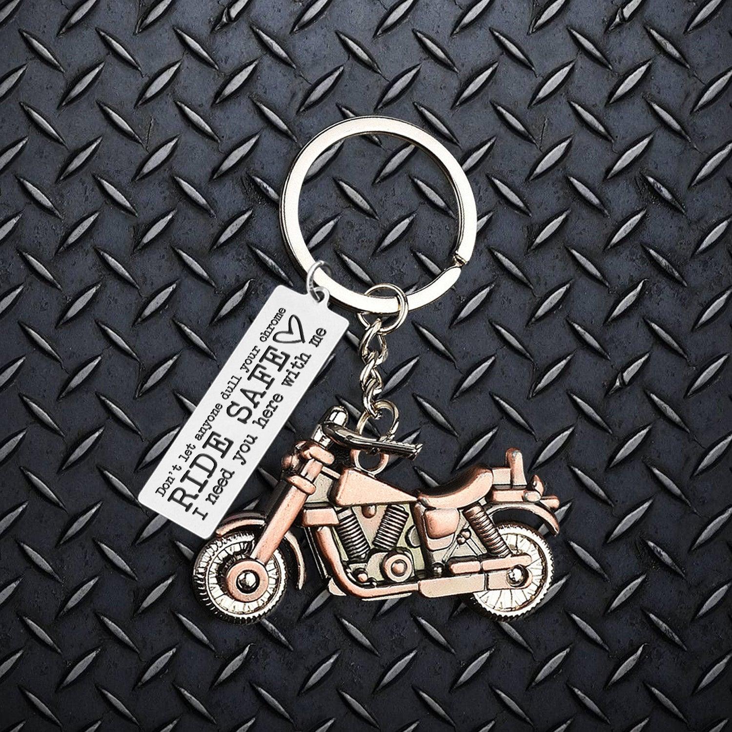 Old-School Motorcycle Keychain - Biker - To My Old Man - I Promise To Love You - Augkej26003 - Gifts Holder