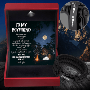 Paracord Rope Bracelet - Camping - To My Boyfriend - I Love You - Augbxa12001 - Gifts Holder