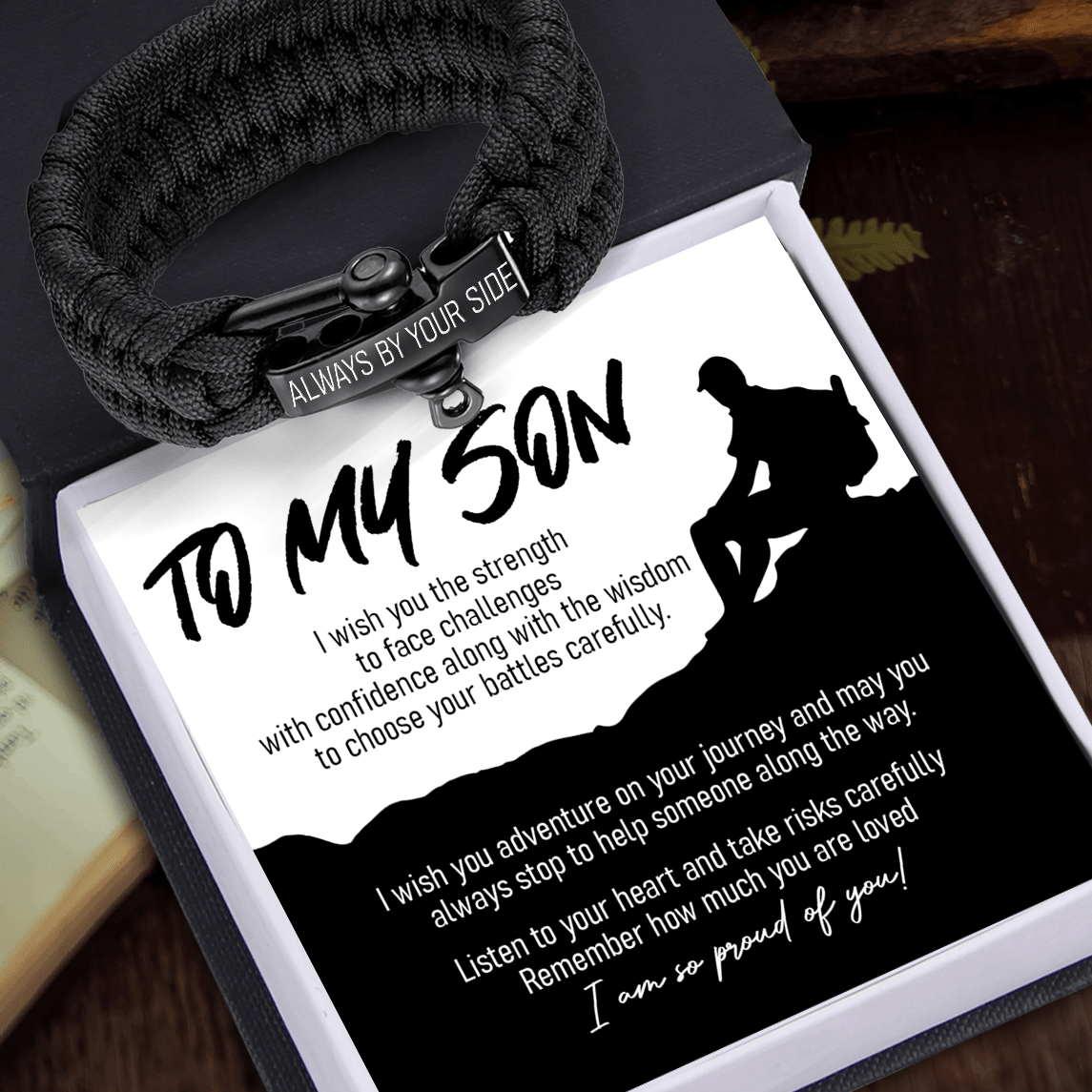Paracord Rope Bracelet - Hiking - To My Son - I Am So Proud Of You! - Augbxa16003 - Gifts Holder