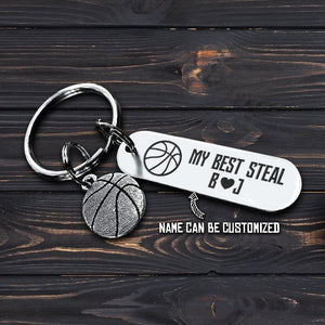 Personalised Basketball Keychain - Basketball - To My Man - I Love You - Augkbd26003 - Gifts Holder