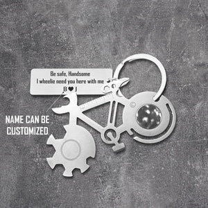 Personalised Bike Multitool Repair Keychain - Cycling - To My Man - I Need You Here With Me - Augkzn26002 - Gifts Holder