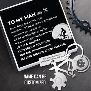 Personalised Bike Multitool Repair Keychain - Cycling - To My Man - Ride Safely, Handsome - Augkzn26001 - Gifts Holder